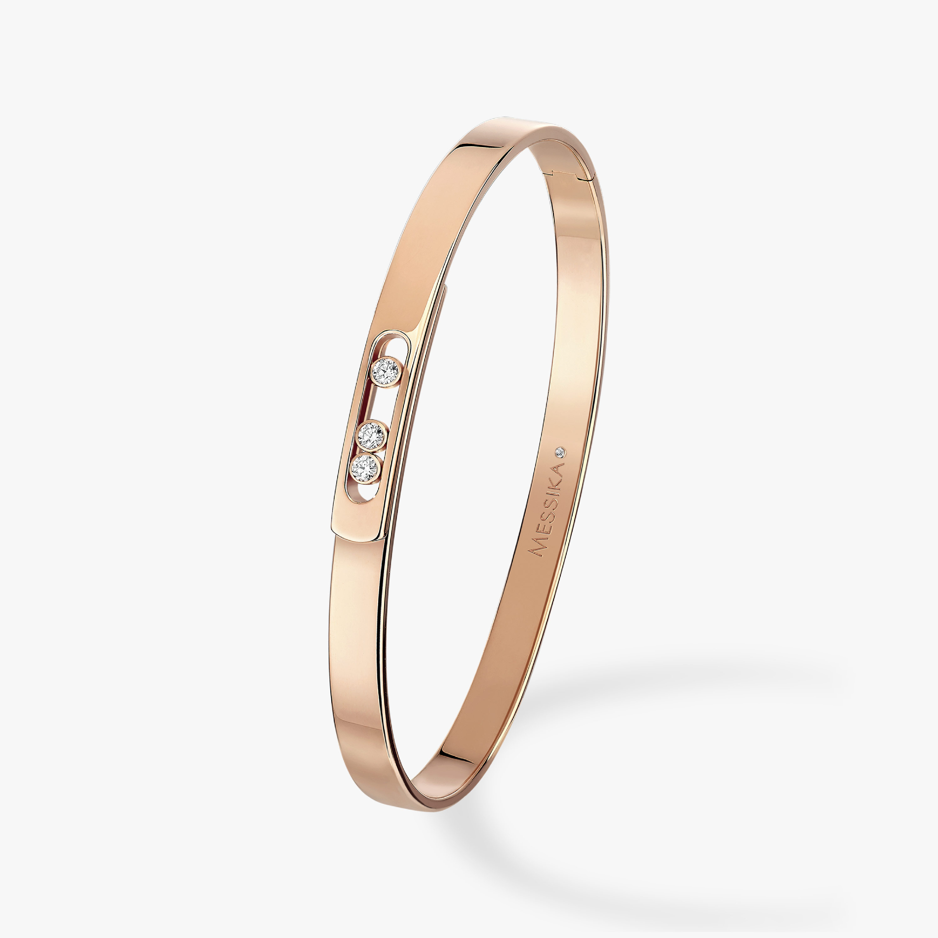 Messika Diamond 18K Polished Pink Gold Bangle Bracelet