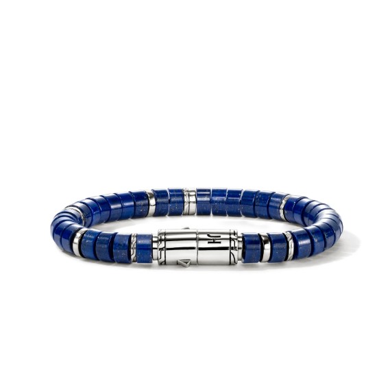 John Hardy Lapis Lazuli Polished Silver Sterling Silver Beaded Bracelet