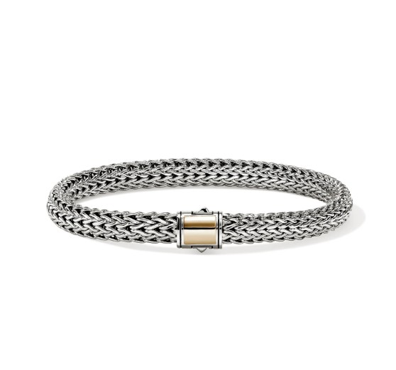 John Hardy Polished Two-Tone Sterling Silver Chain Bracelet