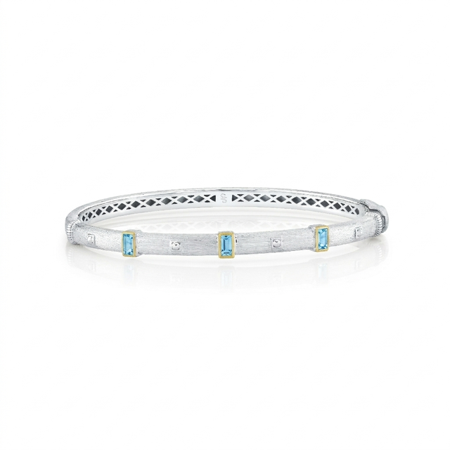 Sloane Street Topaz Silver Sterling Silver Bangle Bracelet