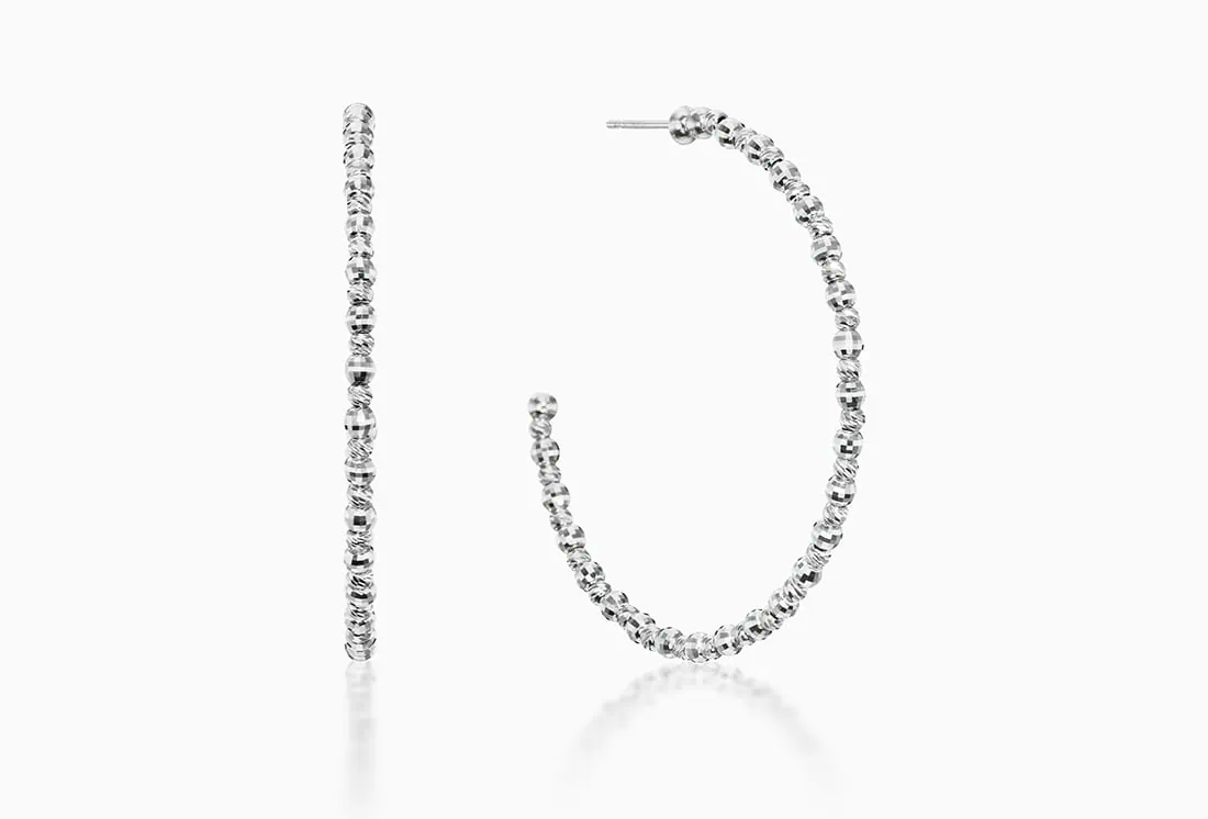 Platinum Born Limitless White Platinum Hoop Earring