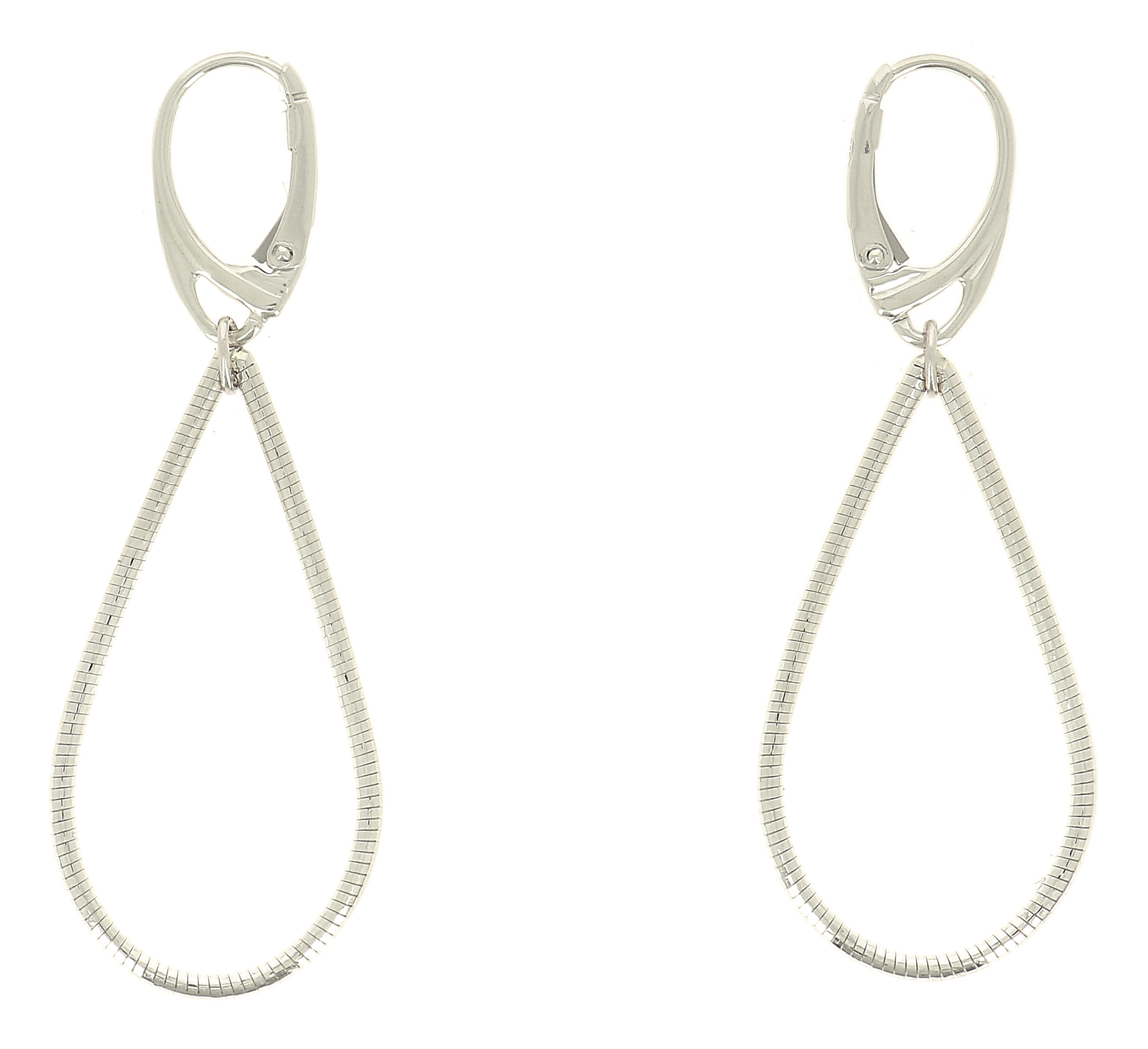 Pesavento DNA Spring Polished Silver Rhodium Dangle Earrings