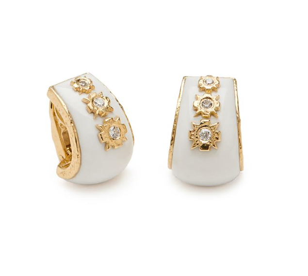 Katy Briscoe Diamond in 18K Yellow Gold Post Earrings
