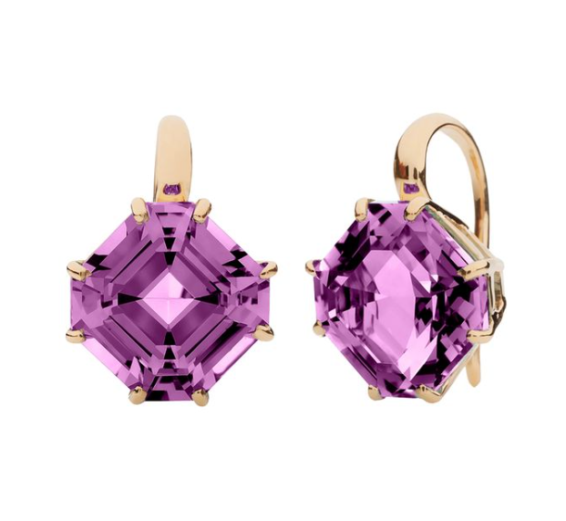 Goshwara Gossip Amethyst in 18K Polished Yellow Gold Drop Earrings