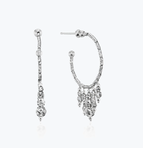 Platinum Born Limitless in 900PTK Diamond Cut Platinum Hoop Earrings