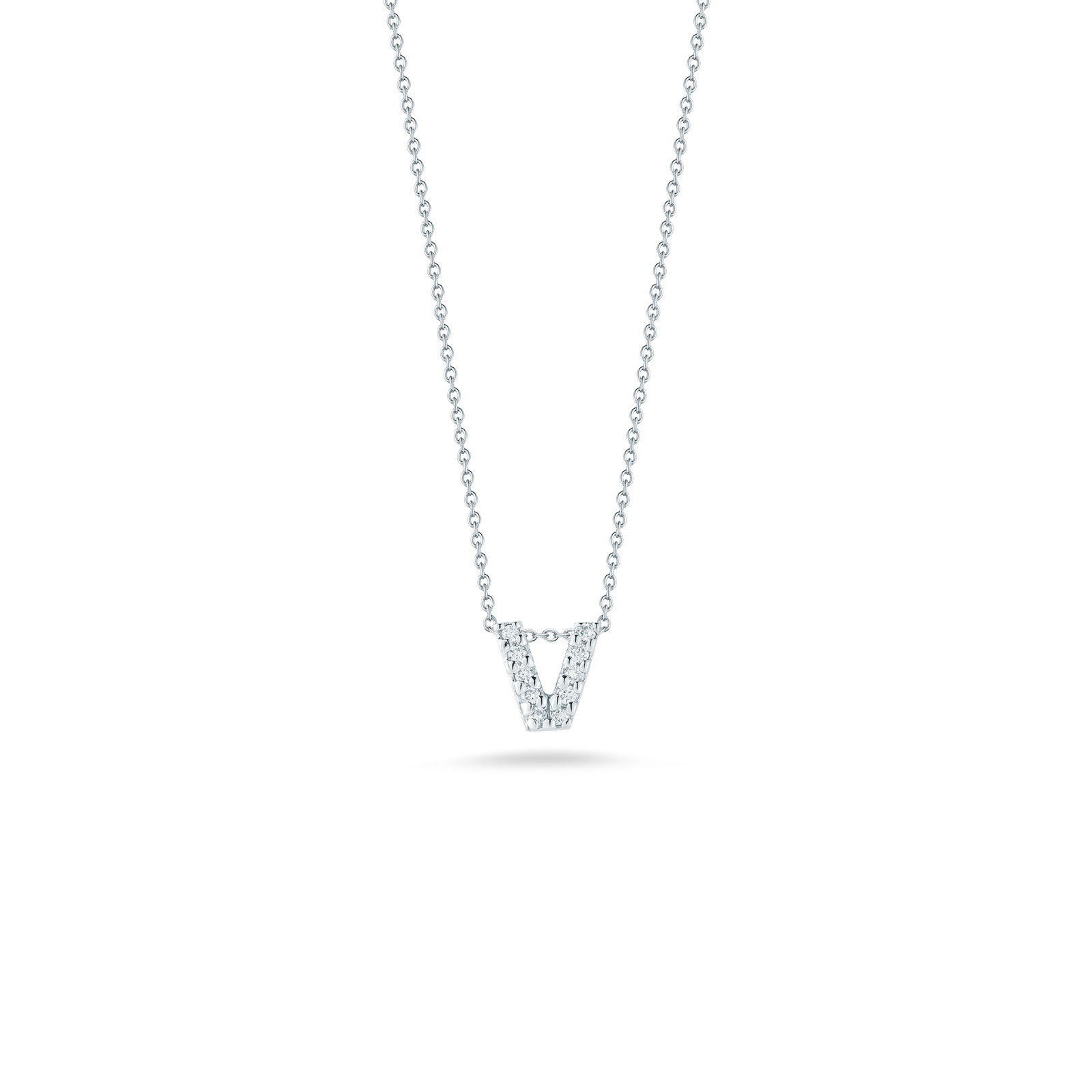 Roberto Coin Love Letter Diamond Pendant Necklace