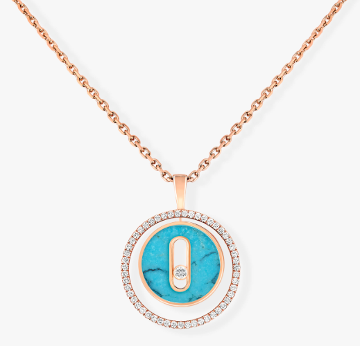 Messika Turquoise 18K Polished Pink Gold Pendant Necklace