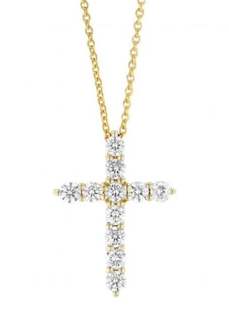 Roberto Coin Tiny Treasures Diamond 18K Polished Yellow Gold Pendant Necklace