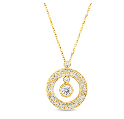 Cento Collection by Roberto Coin Diamond 18K Polished Yellow Gold Pendant Necklace