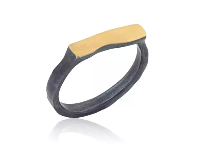 Lika Behar Collection 24K Matte Yellow Gold Band Ring