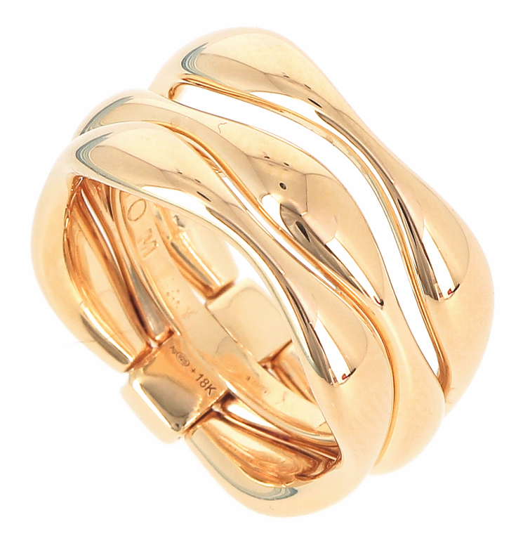 Pesavento Elegance 18K Matte Yellow Vermeil Dangle Ring