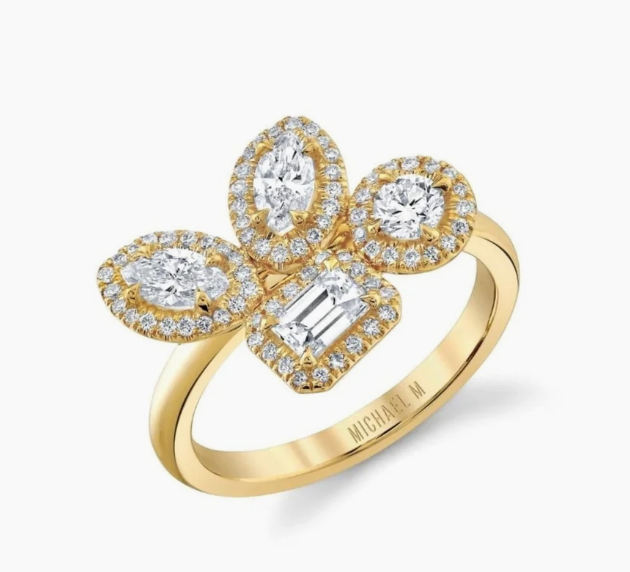 Michael M Diamond 18K Polished Yellow Gold Band Ring