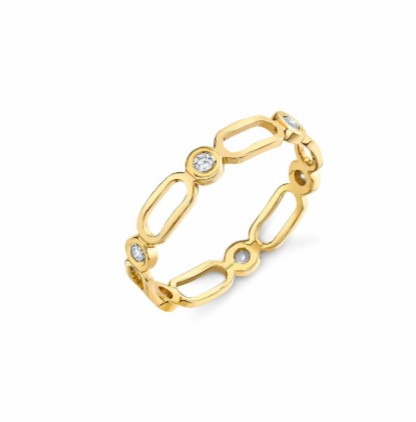 Michael M Diamond 18K Polished Yellow Gold Band Ring