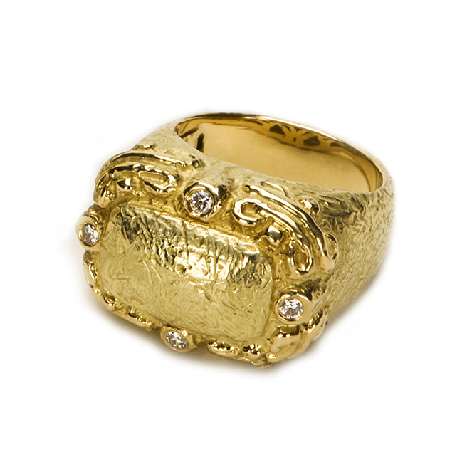 Katy Briscoe Diamond 18K Polished Yellow Gold Cocktail Ring
