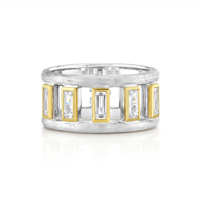 Sloane Street Topaz Silver Sterling Silver Band Ring